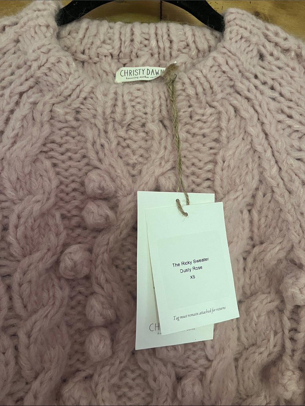 NWT Christy Dawn Ricky Sweater in Dusty Rose - Picture 4 of 7